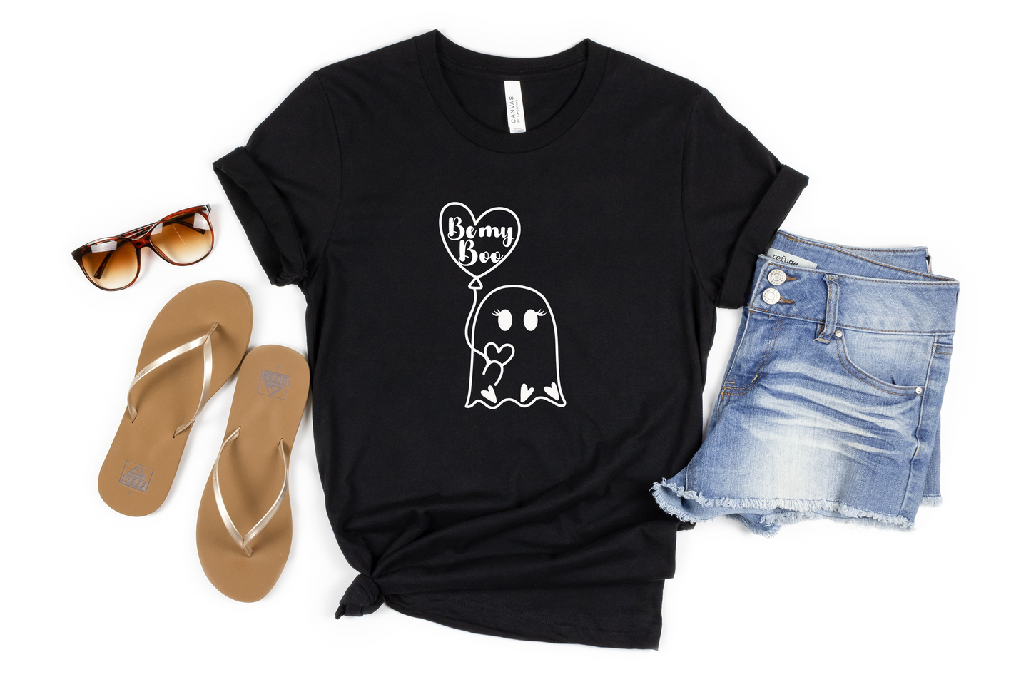 Be My Boo Ghost Valentine Shirt – Cute Love Graphic Tee (Black & White)