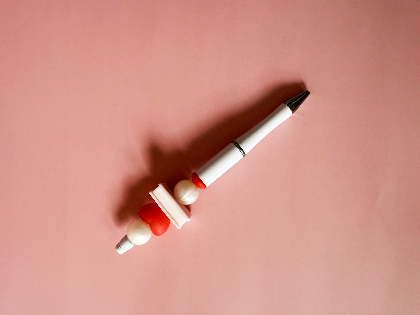 Valentine Beaded Pen – Cute Heart Design | Giftable Writing Pen